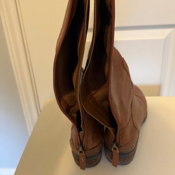 Sam Edelman Penny Leather Riding Boot 7.5M Whiskey Leather - Picture 2 of 5